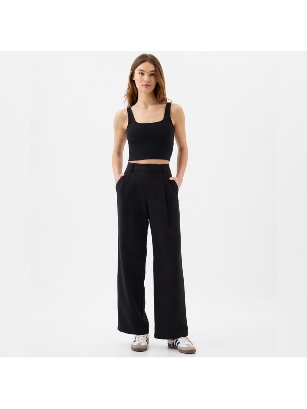 GAP Black Easy Crepe Trousers